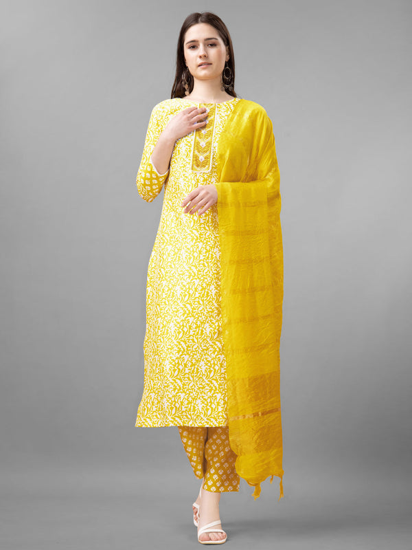 Yellow Rayon Pant Suit Acy7064