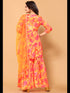 Mustard Viscose Chinon Crochet Sharara Suit Acy7298 Closure View