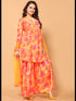 Mustard Viscose Chinon Crochet Sharara Suit Acy7298 Salwar Kameez