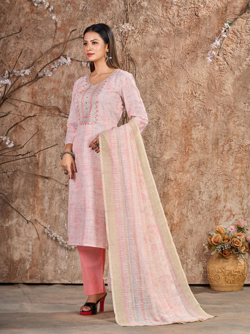 Pink Lilan Cotton Pant Suit Acy7468 Salwar Kameez