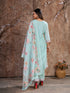 Sky Blue Lilan Cotton Pant Suit Acy7469 Closure View