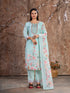 Sky Blue Lilan Cotton Pant Suit Acy7469