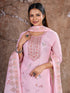 Pink Lilan Cotton Pant Suit Acy7470 Back View