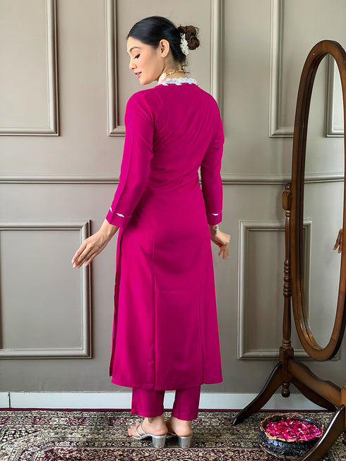 Gajri Viscose Pant Suit Acy7481 Closure View