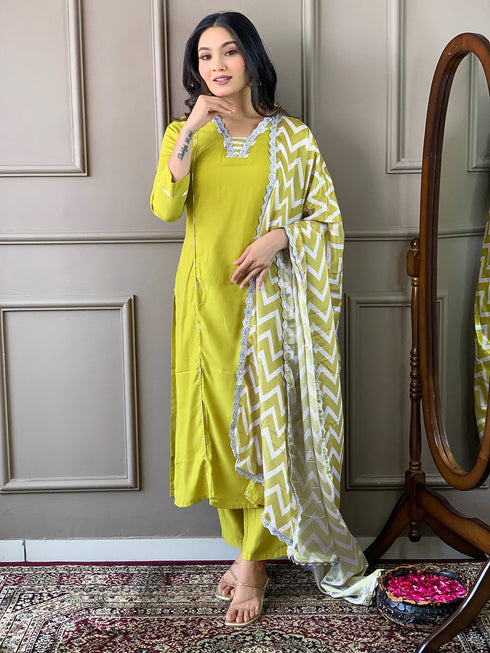 Lemon Viscose Pant Suit Acy7482 Salwar Kameez