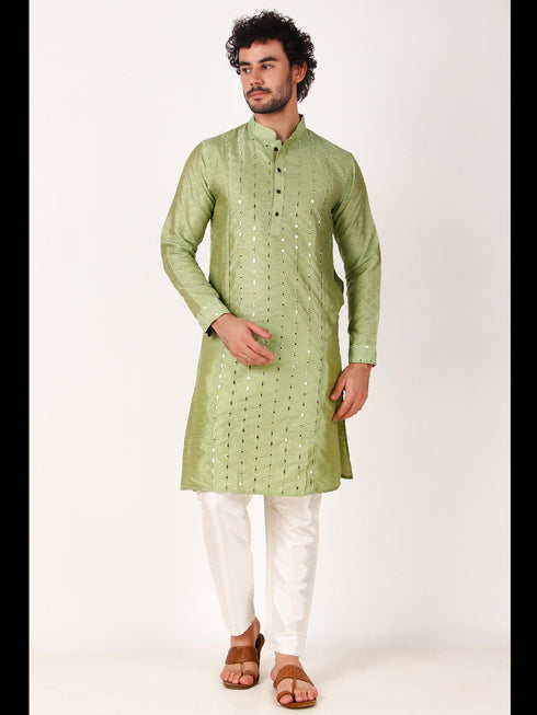 Pista Kurta Art Silk Payjama