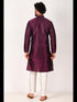 Purple Kurta Art Silk Payjama Closure View