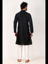 Black Kurta Art Silk Payjama Closure View