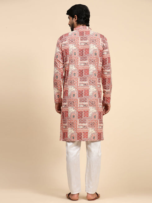 Multi Kurta Cotton Payjama Closure View