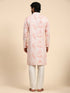 Pink Kurta Cotton Payjama Closure View