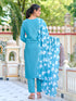 Sky Blue Chanderi Pant Suit Acy7681 Closure View