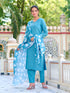 Sky Blue Chanderi Pant Suit Acy7681 Salwar Kameez