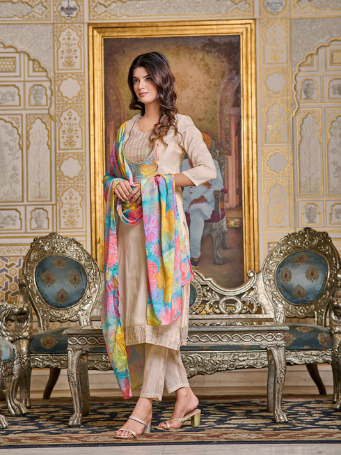 Peach Simar Pant Suit Acy7683 Salwar Kameez