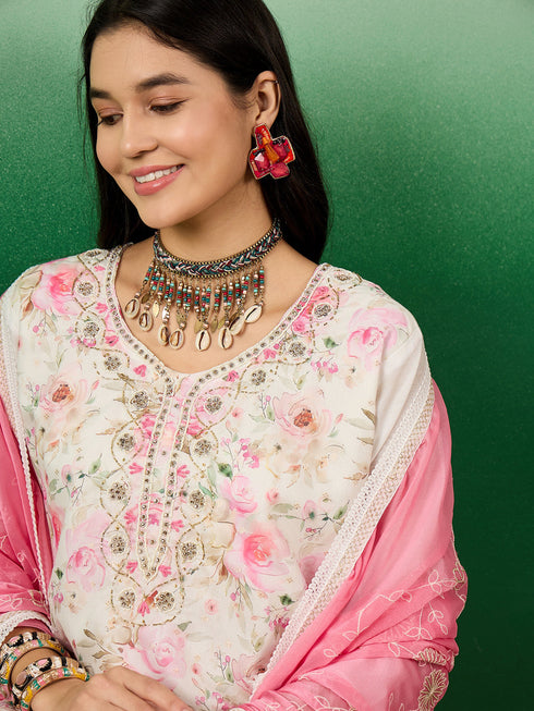 White Modal Silk Pant Suit Acy7750 Back View