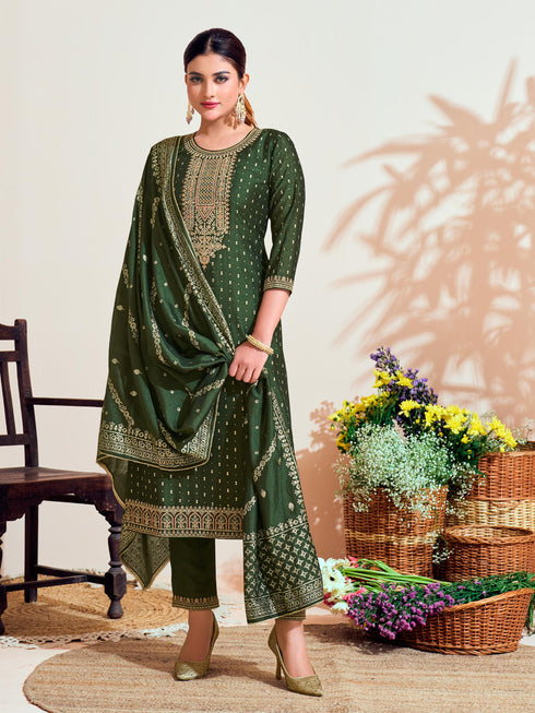 Mahendi Vichitra Silk Pant Suit Acy7892