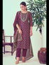 Wine Modal Chanderi Pant Suit Acy7908