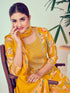 Yellow Modal Chanderi Pant Suit Acy7912 Closure View