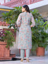 Green Linen Pant Suit Acy7932 Closure View