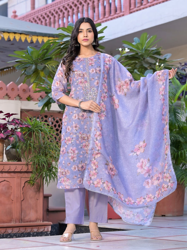 Lavender Linen Pant Suit Acy7933