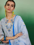 Blue Cotton Pant Suit Acy7972 Back View