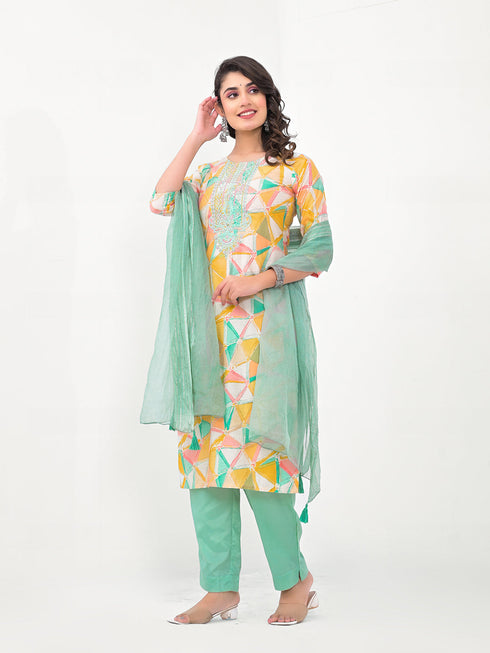 Yellow Modal Cotton Pant Suit Acy8027 Salwar Kameez
