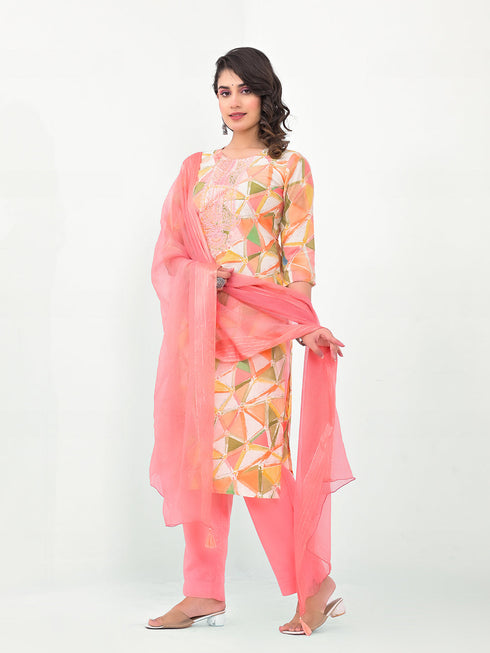 Pink Modal Cotton Pant Suit Acy8028 Salwar Kameez
