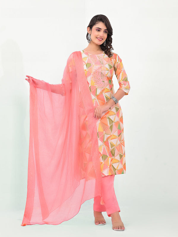 Pink Modal Cotton Pant Suit Acy8028