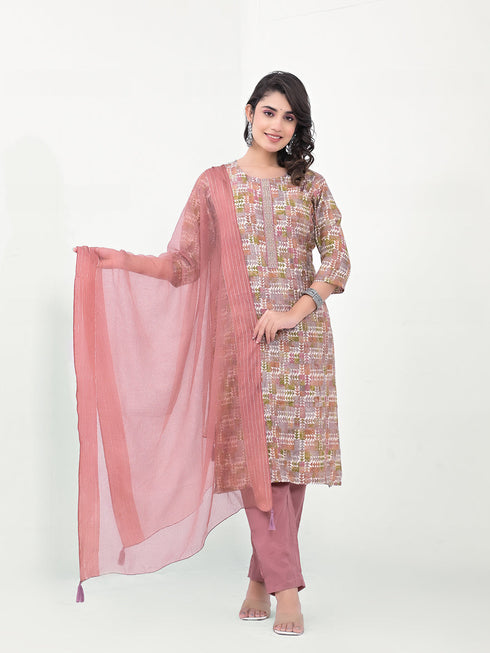 Pink Modal Cotton Pant Suit Acy8029 Salwar Kameez