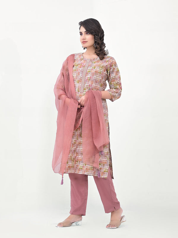 Pink Modal Cotton Pant Suit Acy8029