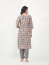 Grey Modal Cotton Pant Suit Acy8030 Closure View