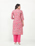 Pink Modal Cotton Pant Suit Acy8032 Closure View