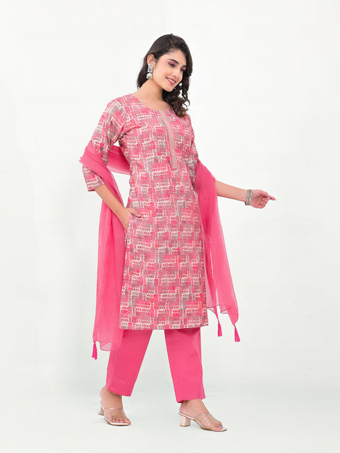 Pink Modal Cotton Pant Suit Acy8032 Salwar Kameez