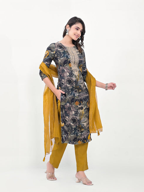 Grey Modal Cotton Pant Suit Acy8033 Salwar Kameez