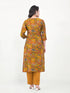 Mustard Modal Cotton Pant Suit Acy8037 Closure View