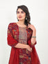 Maroon Modal Cotton Pant Suit Acy8038 Back View