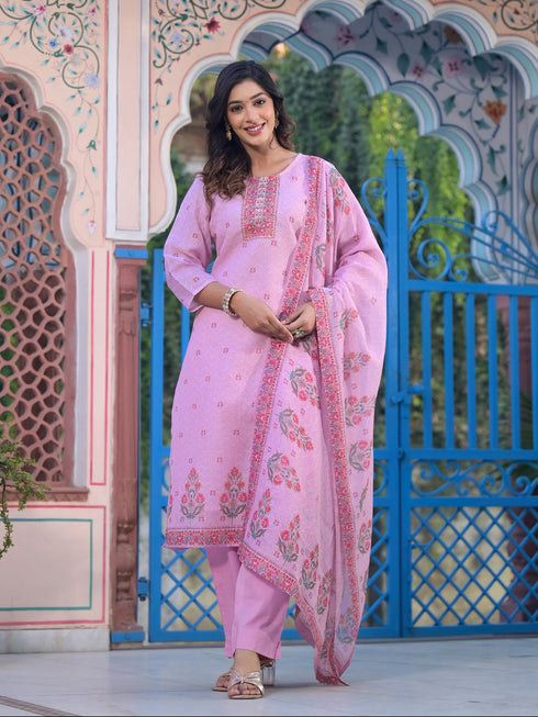 Pink Linen Pant Suit Acy8098