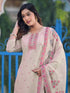 Cream Linen Pant Suit Acy8100 Closure View