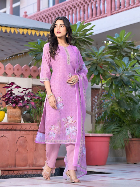 Pink Linen Pant Suit Acy8101 Closure View