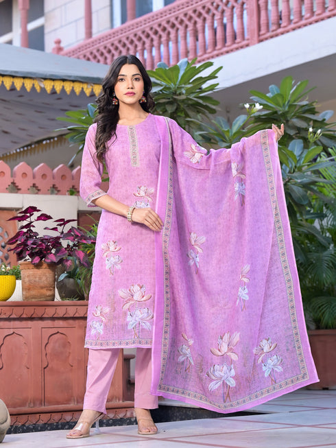 Pink Linen Pant Suit Acy8101