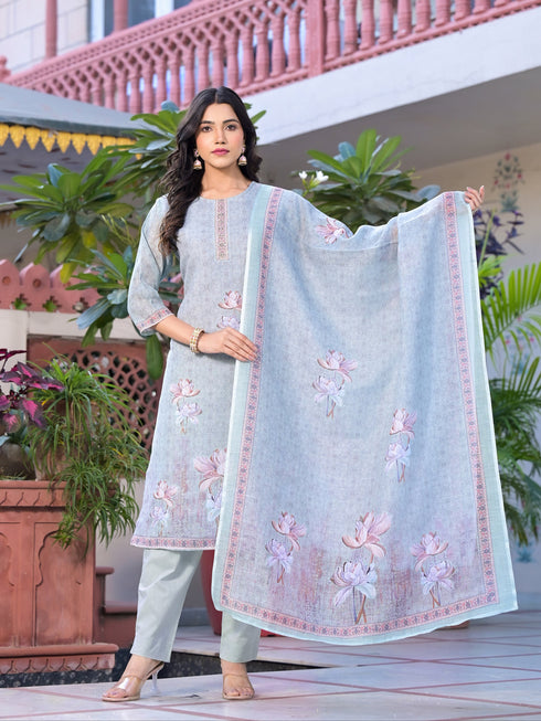 Green Linen Pant Suit Acy8102 Salwar Kameez