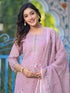 Purple Linen Pant Suit Acy8104 Back View