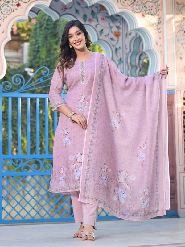 Peach Linen Pant Suit Acy8103