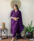 Purple Rayon Slub Pant Suit Acy8109 Salwar Kameez