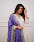 Cream Chanderi Pant Suit Acy8113 Back View