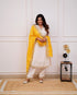 Cream Chanderi Pant Suit Acy8114 Closure View