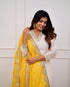 Cream Chanderi Pant Suit Acy8114 Salwar Kameez