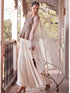 Off White Satin Palazzo Suit Acy8138 Closure View