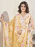 Yellow Lilan Cotton Pant Suit Acy8160 Back View