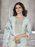Sea Green Lilan Cotton Pant Suit Acy8162 Back View