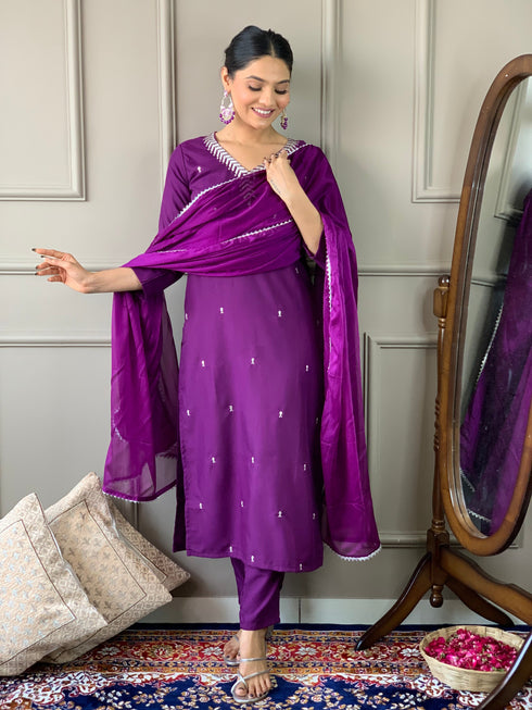 Purple Rayon Pant Suit Acy8165 Salwar Kameez